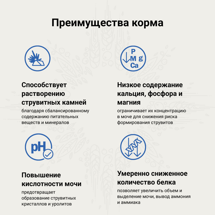 Ветеринарная диета CRAFTIA GALENA CAT URINARY CARE Уринари для кошек для растворения струвитных камней 4,5 кг